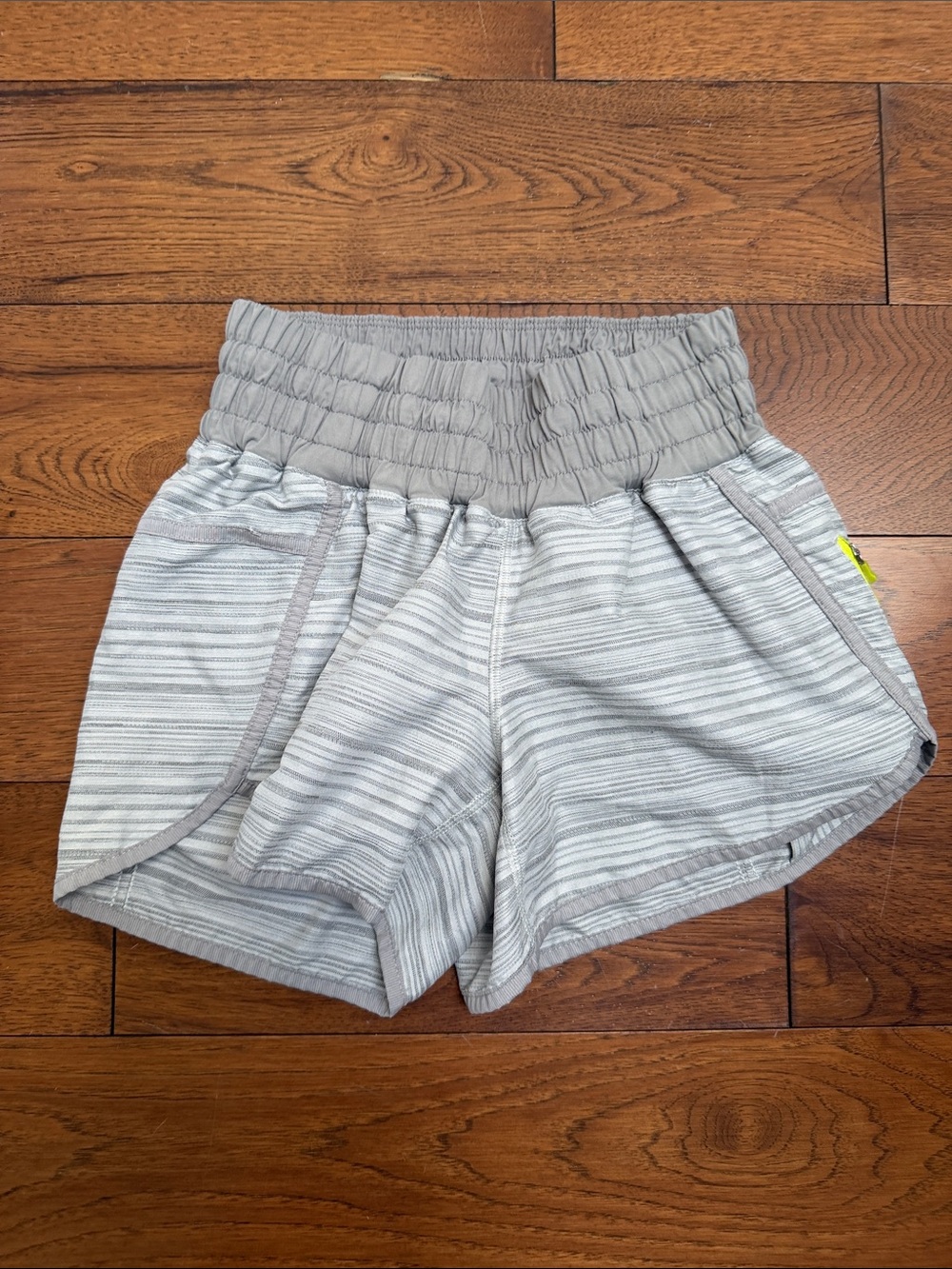 lululemon athletica Light Gray Striped High-Waist Women's Shorts